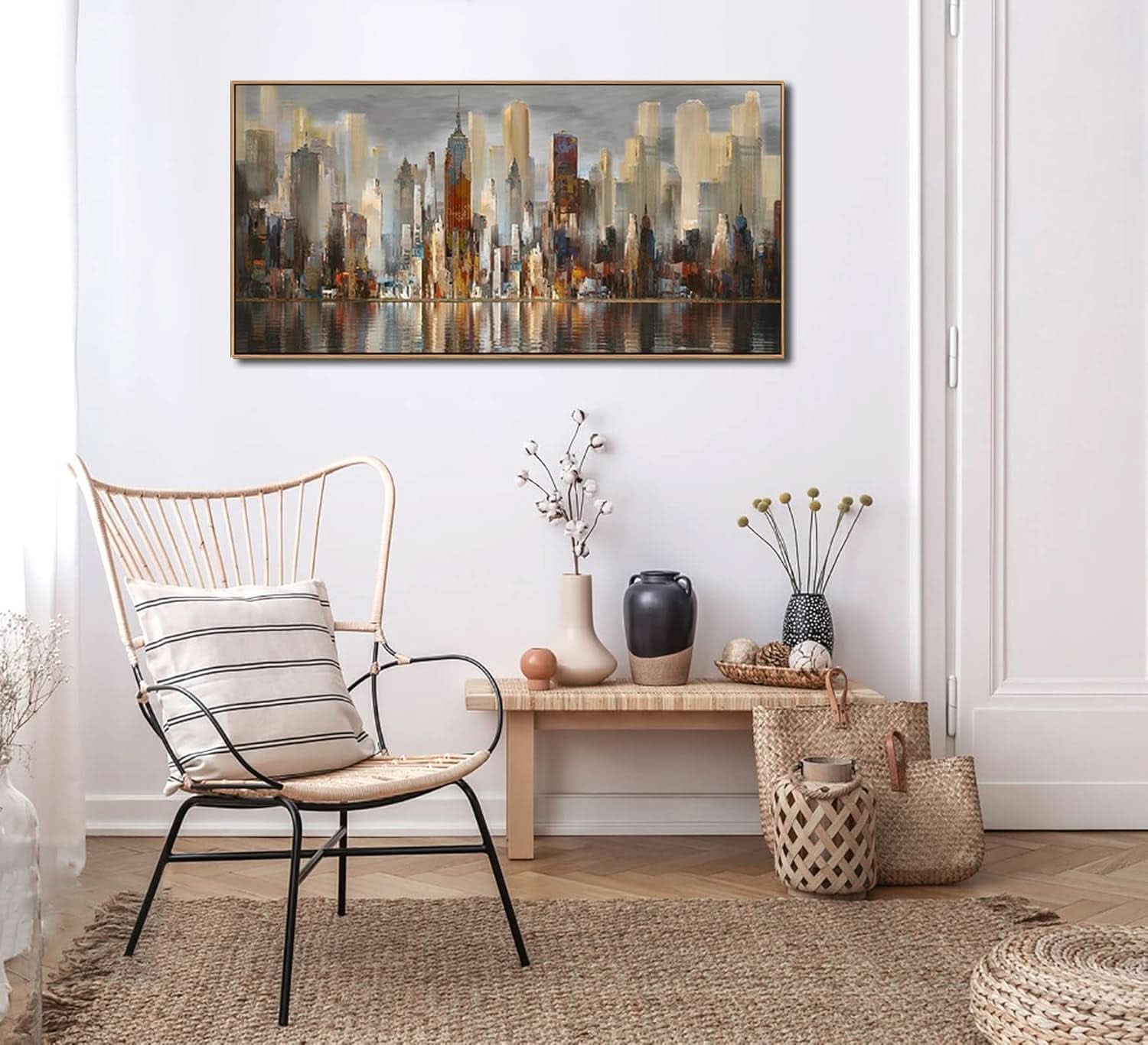 New York Cityscape Ultra High Definition Canvas Art 24x48
