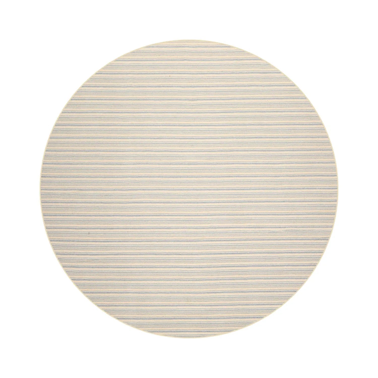 LoomBloom Multi Sizes Ivory Hand Woven Contemporary Striped 100% New Zealand Wool Oriental Area  Rug