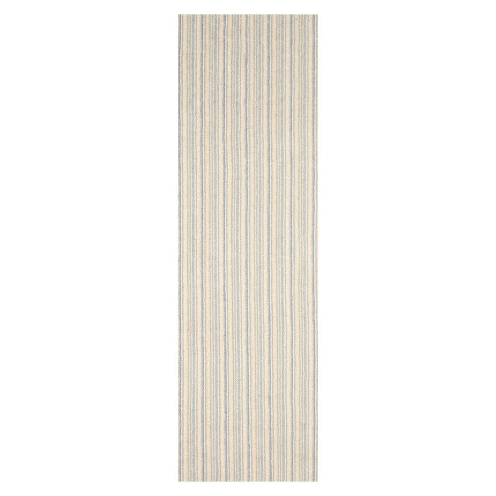LoomBloom Multi Sizes Ivory Hand Woven Contemporary Striped 100% New Zealand Wool Oriental Area  Rug