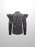 Puff Sleeve Blouse-Flower Poppy
