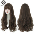 7JHH Wigs Brown Ash Long Deep Wave Wig