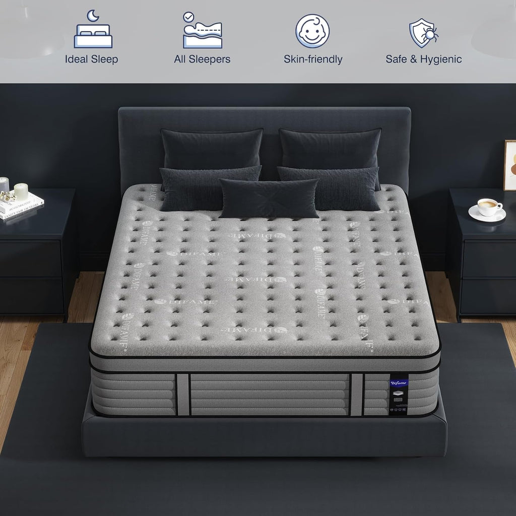 Cooling Gel King Size Premium Hybrid Mattress MemoryFoam