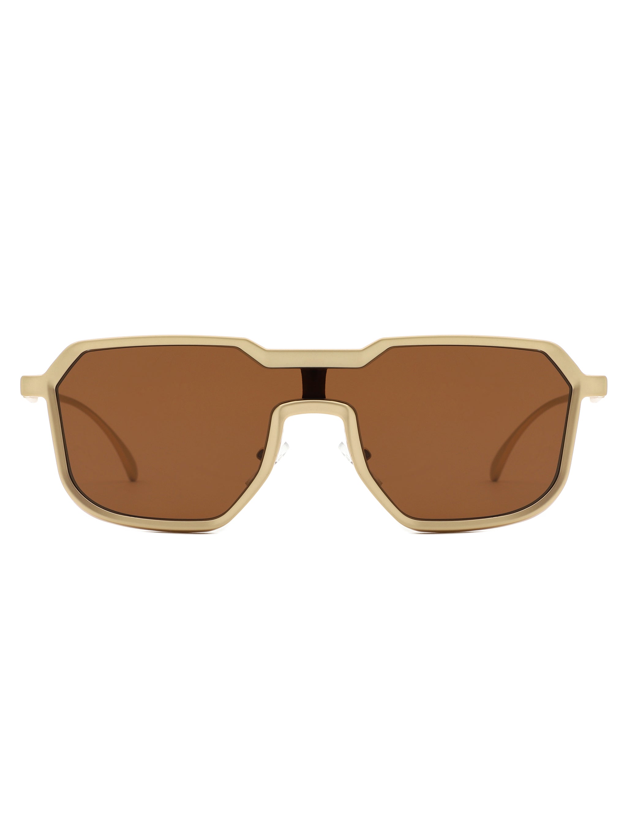 Fusion - Retro Oversized Square Geometric Fashion Sunglasses