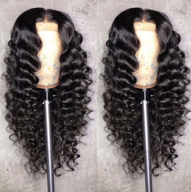 Indian Loose Deep Wave 360 Lace Frontal Wigs for Women