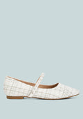 Mowie Tweed Mary Jane Ballet Flats