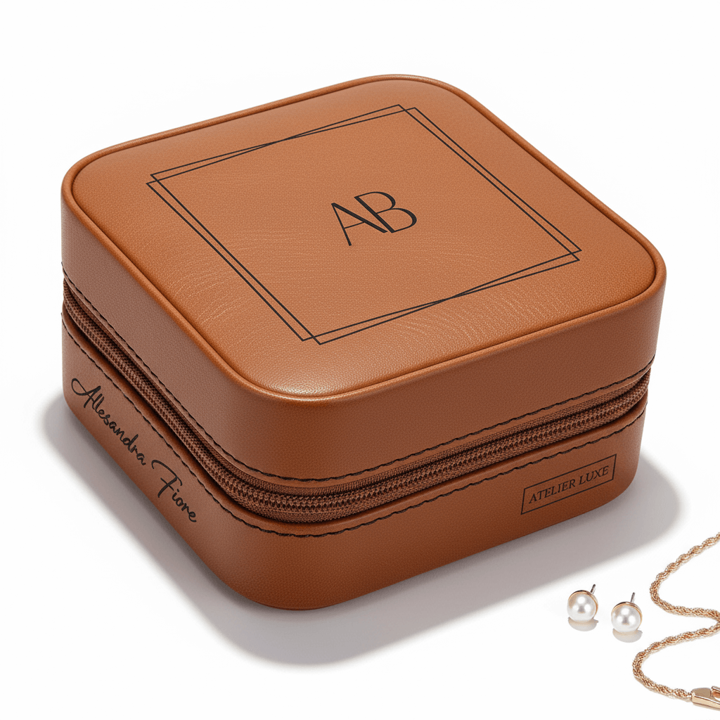personalized travel jewelry box Laserable Leatherette Jewelry Box