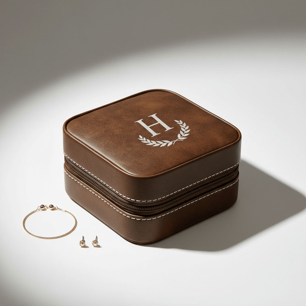 personalized travel jewelry box Laserable Leatherette Jewelry Box