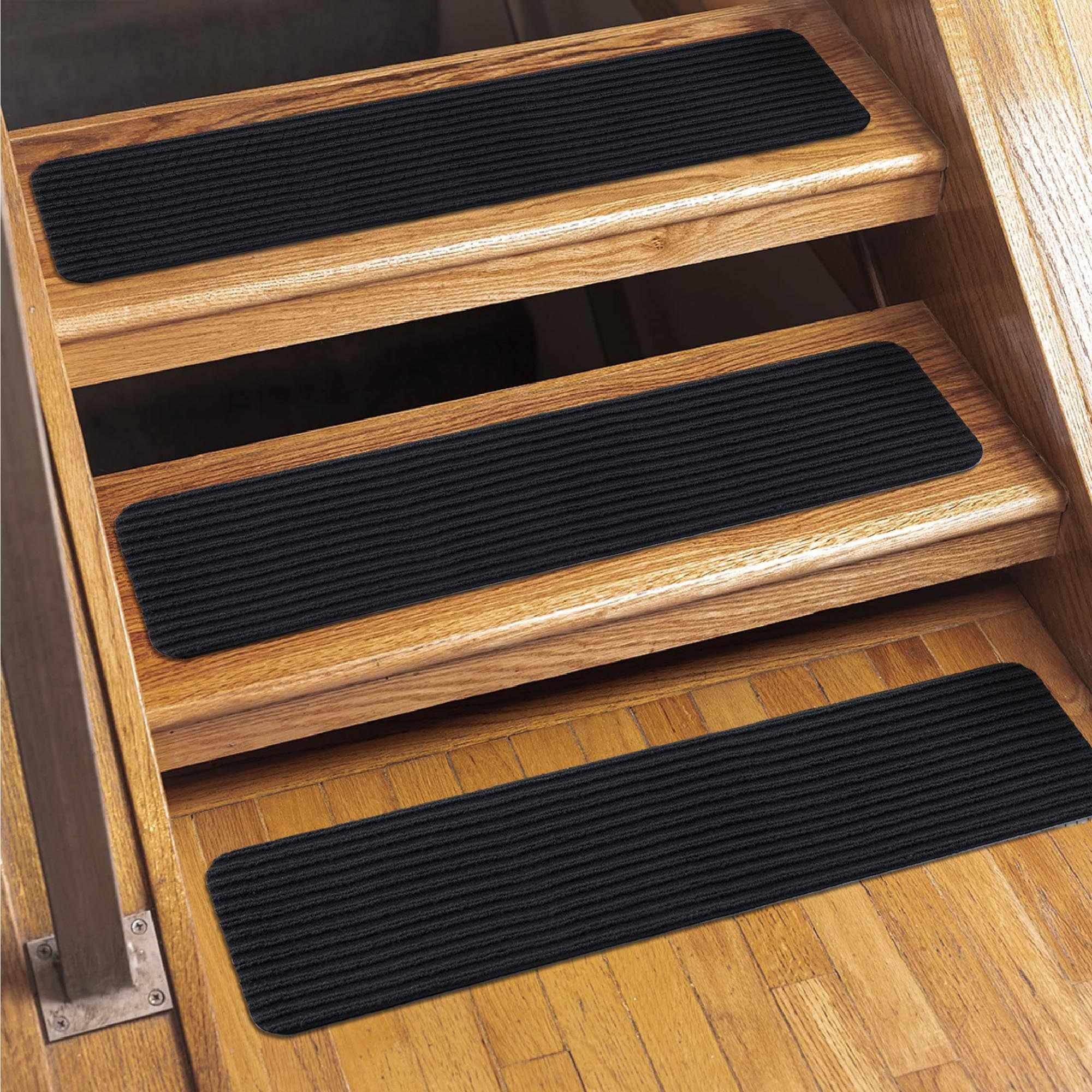 Basic Stair Tread Rugs, Black - Clearance
