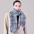 Rex rabbit fur long fur scarf woven double-sided real fur scarf for women